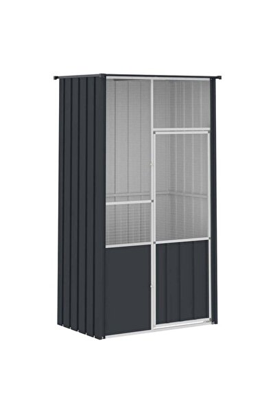 vidaxl Volieră pentru păsări Antracit 115 x 78 x 200 cm Oțel Galvanizat