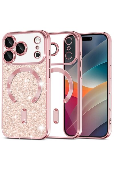 DAMUR 2in1 Glitter MagSafe Case for Apple iPhone 17 Pro Max, Full Protection,...