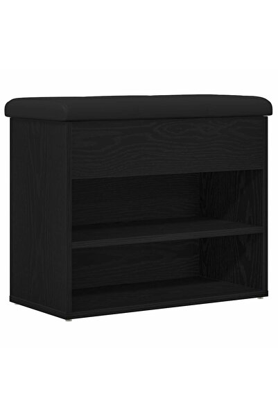 vidaxl Bancă cu spațiu de depozitare Stejar Negru 62 x 32 x 50 cm