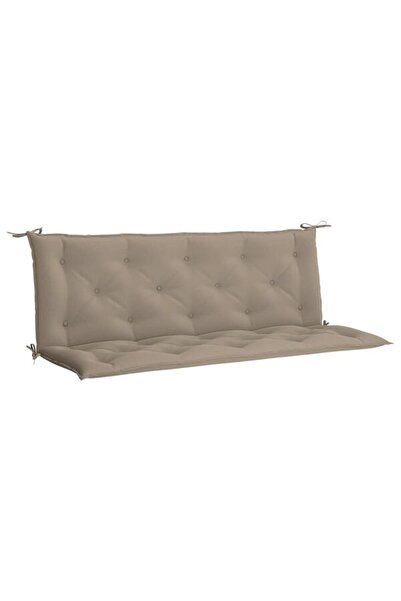 vidaxl Pernă pentru bancă de grădină, gri taupe 150 x (50+50) x 7 cm, materia...