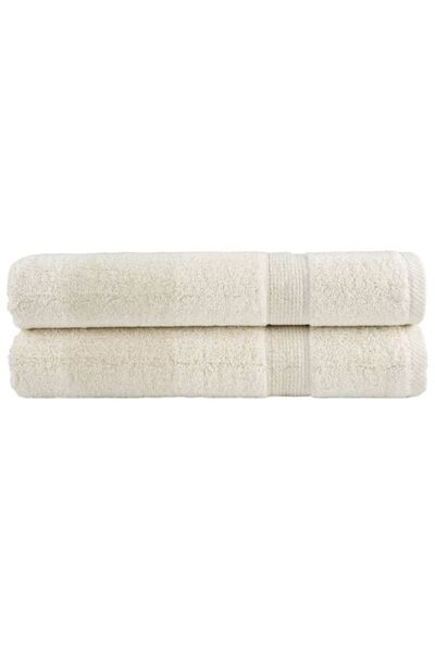 vidaxl Prosoape de saună Premium SOLUND 2 buc. crem 80 x 200 cm 600 g/m²