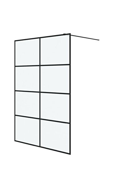 vidaxl Paravan de duș tip walk-in, negru, 140 x 195 cm, sticlă ESG mată