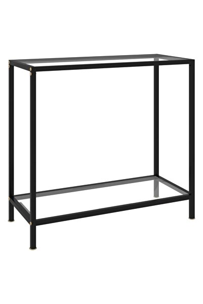 vidaxl Masă consolă, transparent, 80 x 35 x 75 cm, sticlă securizată