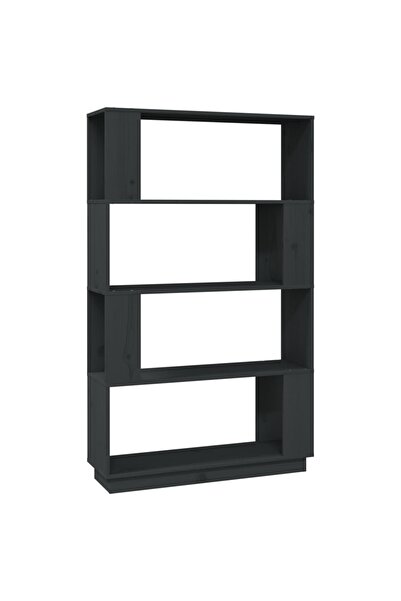 vidaxl Bibliotecă/Separator cameră, gri, 80x25x132 cm, lemn masiv pin