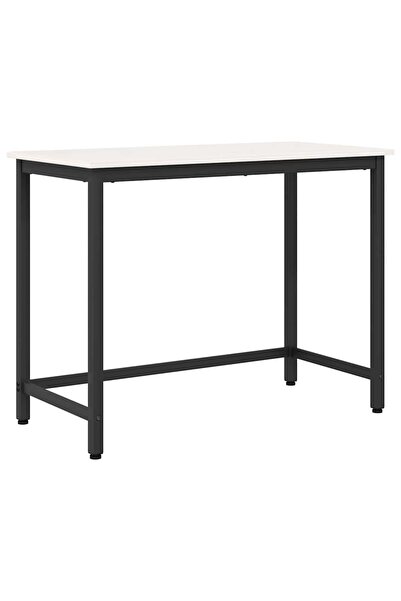 vidaxl masă Alb 100 x 50 x 77 cm Lemn ingineresc și oțel