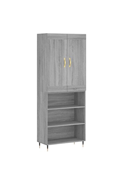 vidaxl Dulap înalt, Gri Sonoma, 69.5 x 34 x 180 cm, Lemn prelucrat