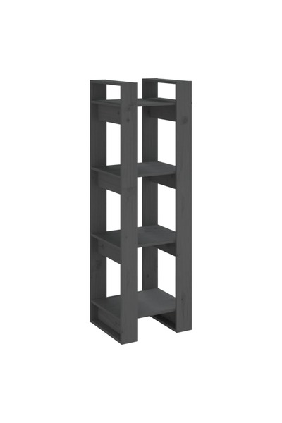 vidaxl Bibliotecă/Separator cameră, gri, 41x35x125 cm, lemn masiv pin