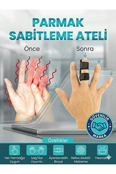 Ankaflex İşaret Parmak Ateli/Destekleyici, Parmak Eklemi Sabitleme Kırık Koruma ve Düzeltme Aparatı