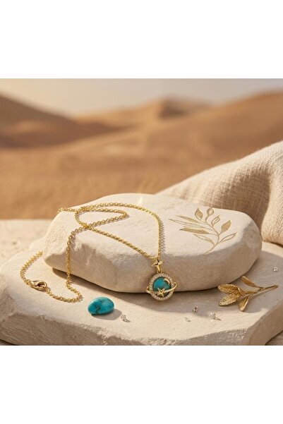 GİS JEWELRY قلادة نسائية من الفولاذ باللون الذهبي من جيبلين موديل جولد