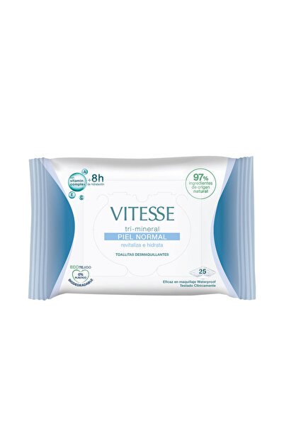 VİTESSE Tri-mineral Make-up-entfernungstücher Für Normale Haut, 25 Stück