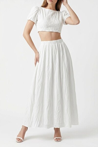miremiran New Style Fairy Skirt Crinkled Voile Fabric with Inner Lining Lengt...