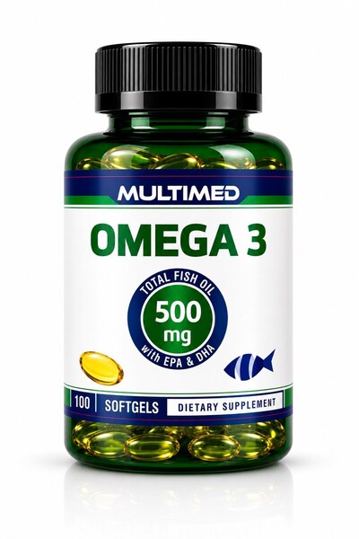 Multimed Omega 3 Balık Yağı 500 mg – Trigliserid Formu Yüksek Emilim – 100 So...