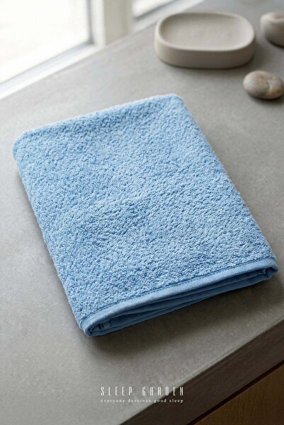 Sleep Garden 100% Cotton Blue Quality Hand and Face Towel 90X50 cm