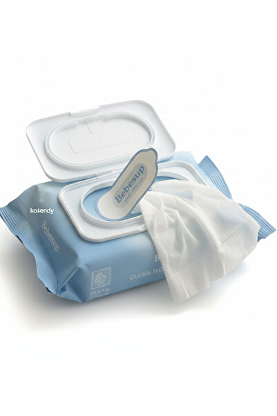 BEBESUP Clean Bidet Tissue - %99 Su Bazlı Tuvalete Atılabilir Islak Mendil (4...