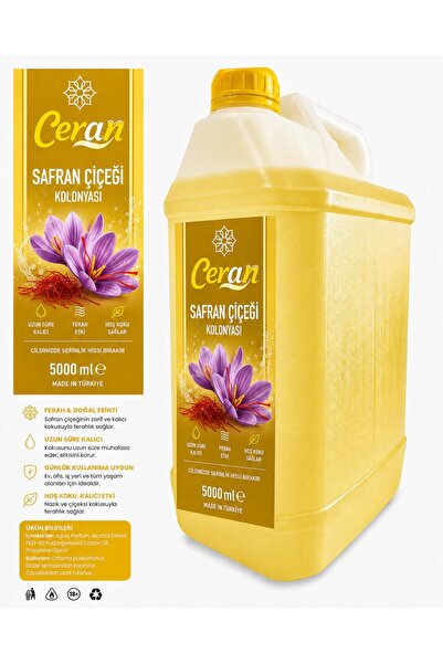 CERAN KOLONYA SAFRAN ÇİÇEGİ KOLONYASI 5 LİTRE CERAN