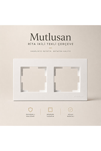 Mutlusan İkili Çerçeve Beyaz