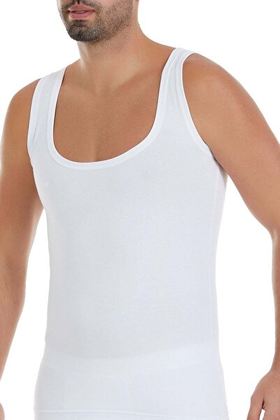 YILDIZ Modal Deep Neck Men's Undershirt White 3-Pack