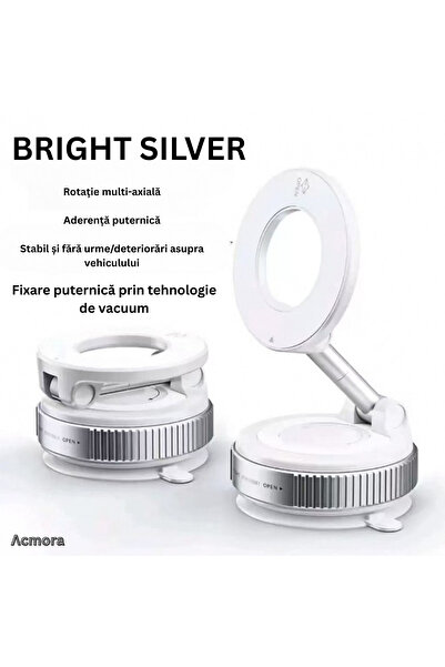 Acmora Suport Telefon Auto Premium MagSafe, Prindere Magnetica si Fixare prin...