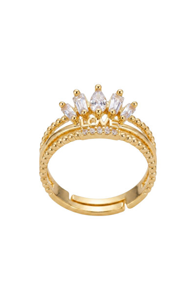 Black Season Crown of Love Ring with Inlay