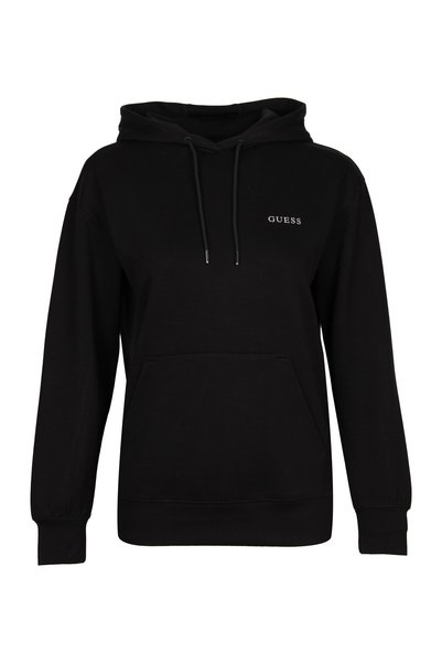 Guess Kadın Gelsey Hoodie Sweatshirt - Siyah