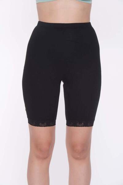 YILDIZ Ribana Lace Women's Long Leggings Black 100% Cotton