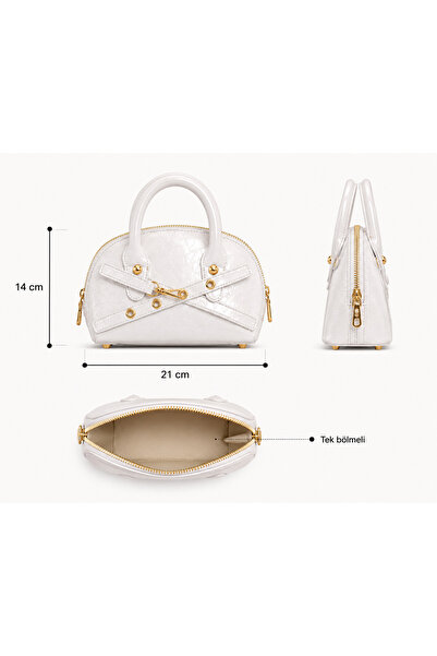MODAMARKM Modern, Cute, Small Crossbody Bag, Shiny Leather Model, Stylish Use