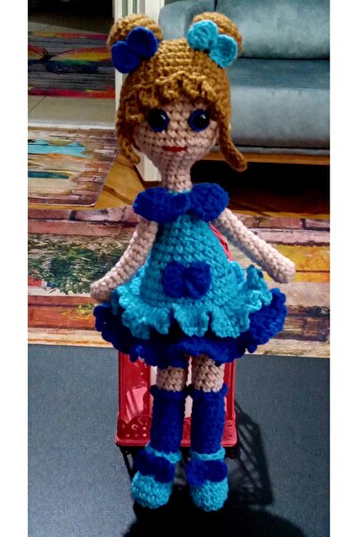 Şah Marine Amigurumi oyuncak bebek mavi 25 cm