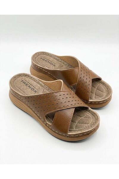 TRENDX Women's Cross-Strapped Anatomical Comfortable Sole Daily Slippers