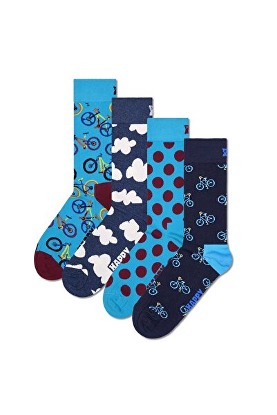 Happy Socks 4er Pack Unisex Socken - Geschenkbox, Classics, gemischte Farben