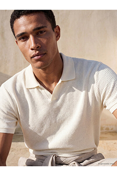 LC Waikiki Esvab • Modern & Distinctive Devrik Roba Collar Men's Knitwear T-S...