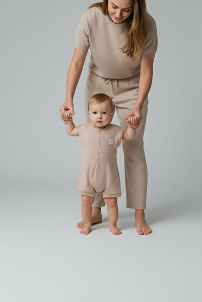 Caramell Baby Boy Brown Sleeveless Summer Cotton Jumpsuit