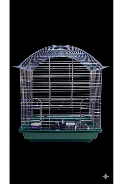 Sencer KAFES 400 ÇİFT KAPILI KROM 38X26X48CM BOMBELİ TAVAN YEŞİL