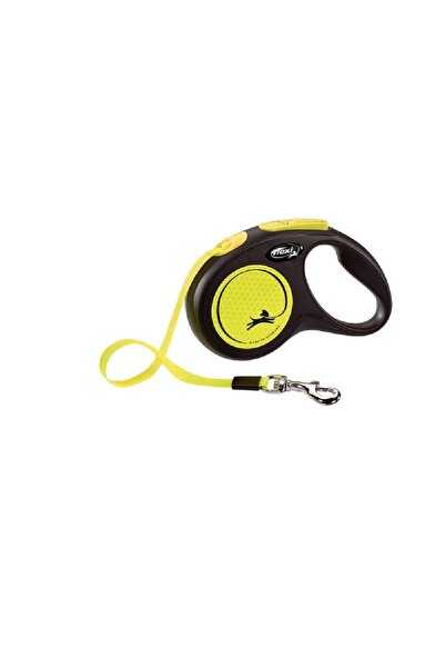 Flexi Neon Αυξομειούμενος Οδηγός Ιμάντας 5m έως 25kg Κίτρινο Medium