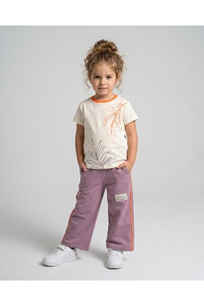 Ege Bebek Girl's Summer Clothes 2-3-4-5-6 Years Old 2-Piece Summer Set with P...
