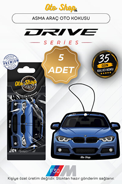 OTOSHOPTR BMW F30 Araba Kokuları Drive Serisi Oto Araç Kokusu (Mavi) 5'Lİ