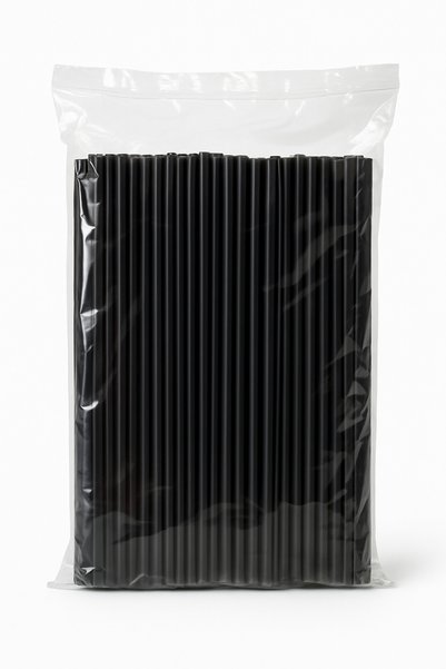 alenked Black Straws Frozen Cocktail Straws 100Pcs