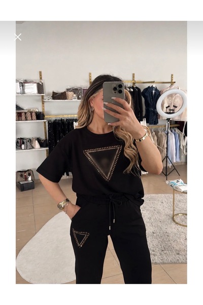TAKIM SİYAH TAŞLI G EŞOFMAN TAKIMI
