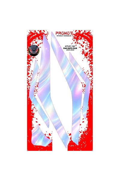 PROMOT PCX 2025 - 2026 UYUMLU HOLOGRAM FAR ÜSTÜ ŞEFFAF FİLM STİCKER