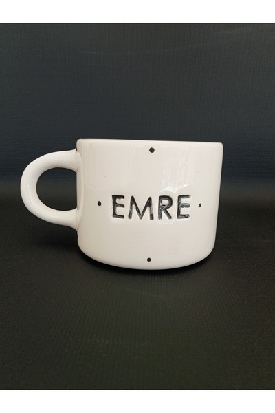 Zümrüdüanka Seramik Handmade Ceramic Mug Personalized with Men's Names