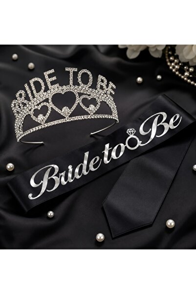 Bkmc Bride to Be Crown and Sash Set Bachelorette Party Bridal Crown Sash