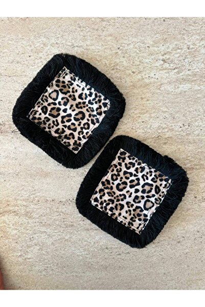 adenkahome Leopardo Series, Fringed Serving Napkin (2 Pieces)