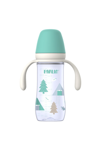 FERLIN Farlin Grow With Color PP Wideneck Feeding Bottle W/Handle, +6m, 270ml...