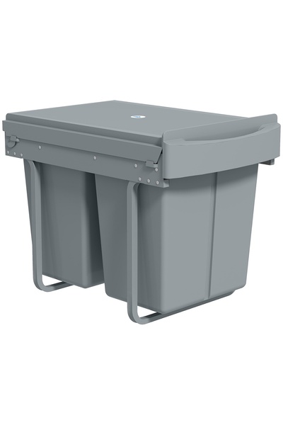 OEM Coș de gunoi extractibil sub chiuvetă cu 2 găleți Re-Bloom, PP/ABS/metal,...