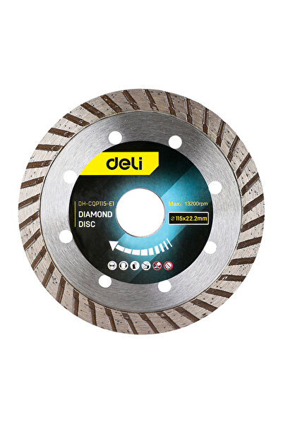 Deli δίσκος κοπής διαμαντέ DH-CQP115-E1, δομικών υλικών, 115mm, 13200rpm