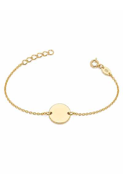 Aur 585 Brățară damă din aur galben 14K, model bănuț, 18+2 cm, 1,32 g