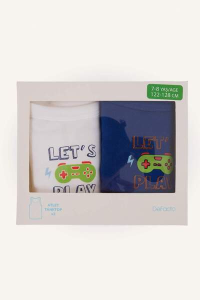 DeFacto Tricou cu imprimeu skateboard, 2 piese, pentru băieți H1652A826SM