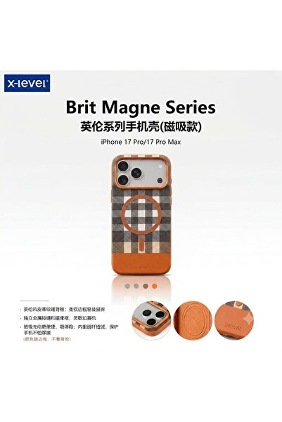 X-Level Brit Magnet Series Magnetic Case for iPhone 17 Pro Max - Premium Plai...
