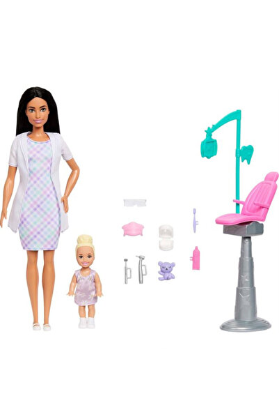 Barbie Kariyerleri Diş Hekimi Oyun Seti Jcr71