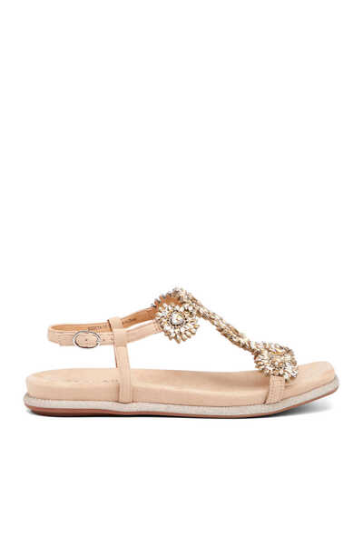 Tergan Bej Tekstil Kadın Sandalet - K26Y1SN68728-L0Q