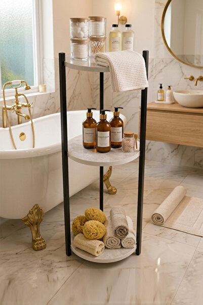veneramobilya Banyo Dolabı 3 Raflı Mutfak Dolabı Çok Amaçlı Dolap Organizer D...